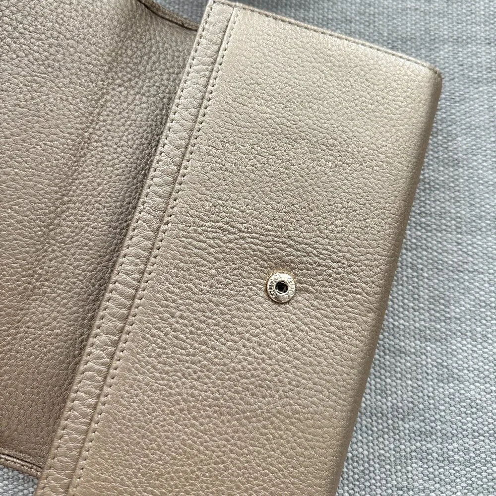 Gucci Soho Gold Leather Continental Wallet NWT
